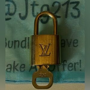 Louis Vuitton Gold Lock and Key #305